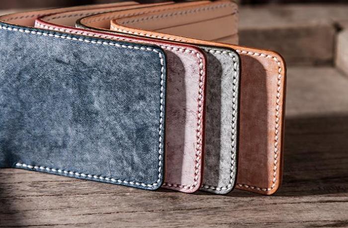Handmade Vintage Leather Mens Small Wallet Bifold Wallet for Men