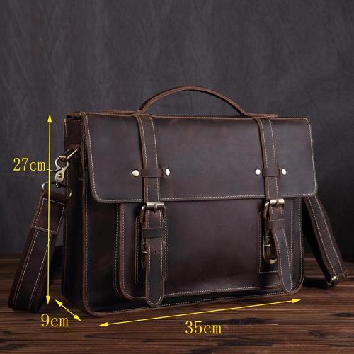 Leather Vintage Mens Briefcase Lawyer Briefcase Laptop Briefcase Business Briefcase For Men