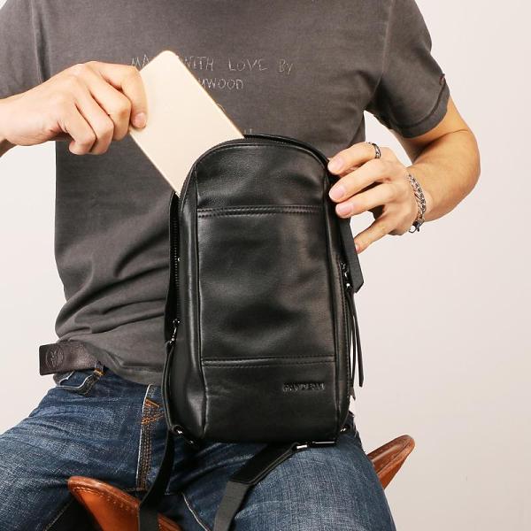 Leather Mens Sling Bag Sling Shoulder Bag Sling Backpack for men