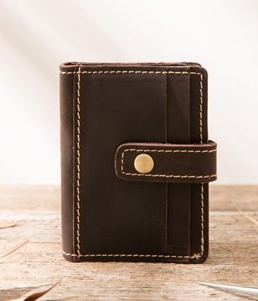 Leather Mens Card Holder Slim Front Pocket Wallets Card Wallet for Men