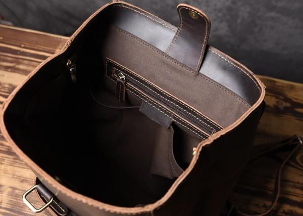 Handmade Leather Mens Cool Backpack Sling Bag Large Travel Bag Hiking Bag for men