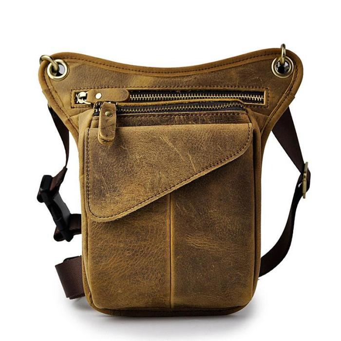 Cool Cell Phone Holsters Leather Belt Pouches for Men Leg Drop Bag waist BAG Shoulder Bag For Men