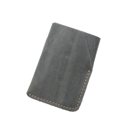 Handmade Dark Brown Leather Mens Card Holder Tan Card Holder Small Card Case For Men