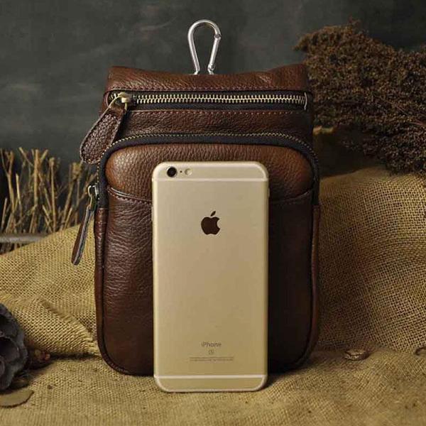 Vintage Leather Belt Pouches for Men Waist Bag BELT BAGs Shoulder Bags For Men