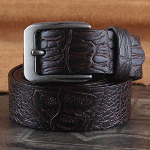 Genuine Leather Punk Rock Biker Trucker Mens Belt Men Black Coffee Belt for Men