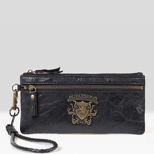 Handmade Leather Mens Chain Biker Wallet Cool Leather Wallet Wrist Wallets for Men