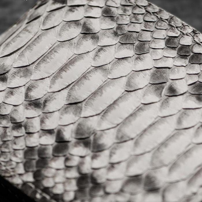 Handmade Leather Boa Skin Tooled Mens billfold Wallet Cool Slim Wallet Biker Wallet for Men