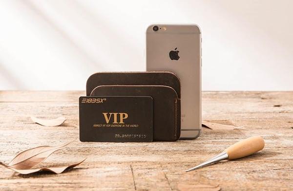 Vintage Leather Mens Card Holders Slim Front Pocket Wallet Card Wallets for Men