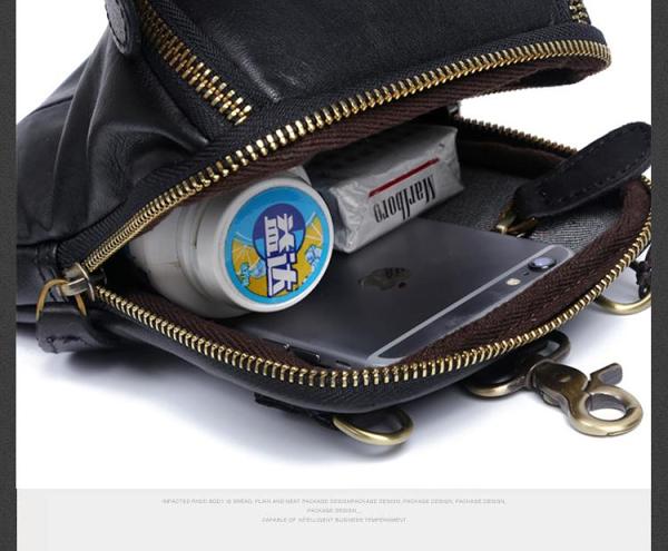 Leather Belt Pouch Mens Small Cases Waist Bag Hip Pack Belt Bag Fanny Pack Bumbag for Men