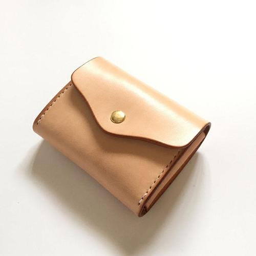 Handmade Leather Mens Cool Short Wallet Card Holder Small Card Slim Wallets for Men