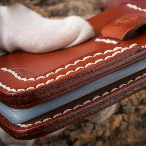 Handmade Mens Cool Short Card Holders Card Case Small Card Slim Wallets for Men
