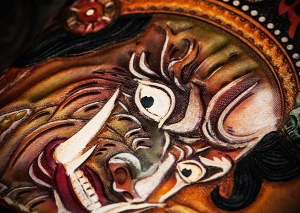 Handmade Leather Mah¨k¨la Tooled Mens billfold Wallet Cool Leather Wallet Slim Wallet for Men