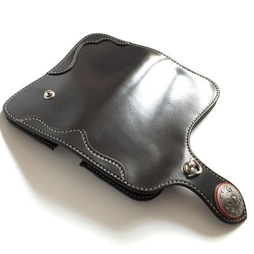 Handmade Leather Biker Wallet Mens Cool Chain Wallet Trucker Wallet with Chain