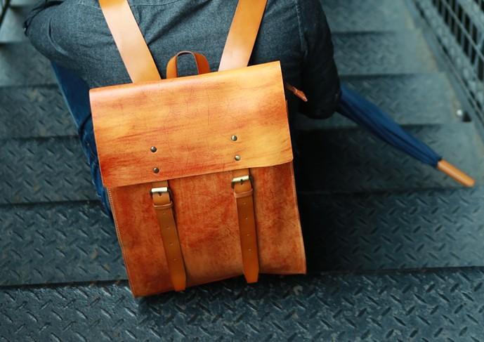 Leather Mens School Backpacks Travel Backpacks Laptop Backpack for men