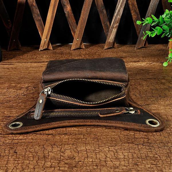 Cool Leather Mens Drop Leg Bag Belt Pouch Waist Bag BELT BAG Shoulder Bag For Men