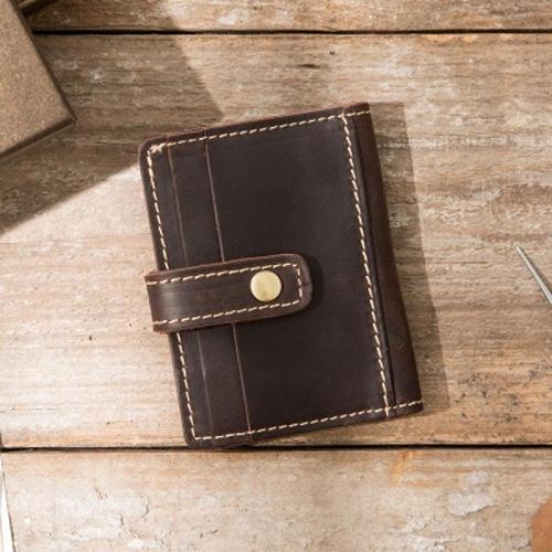 Leather Mens Card Holder Slim Front Pocket Wallets Card Wallet for Men