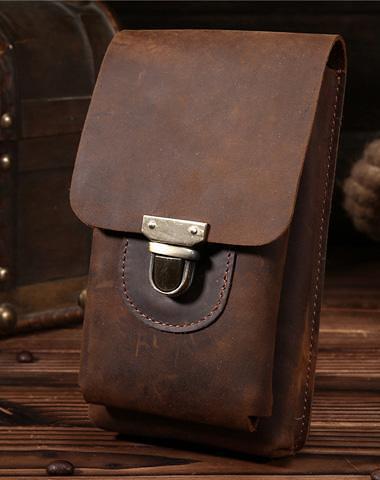 Cool Leather Cell Phone Holster Belt Pouch for Men Waist Bag BELT BAGs For Men