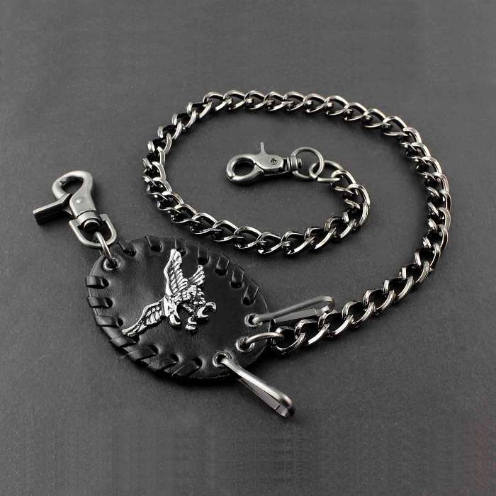 Solid Stainless Steel Eagle Wallet Chain Cool Punk Rock Biker Trucker Wallet Chain Trucker Wallet Chain for Men