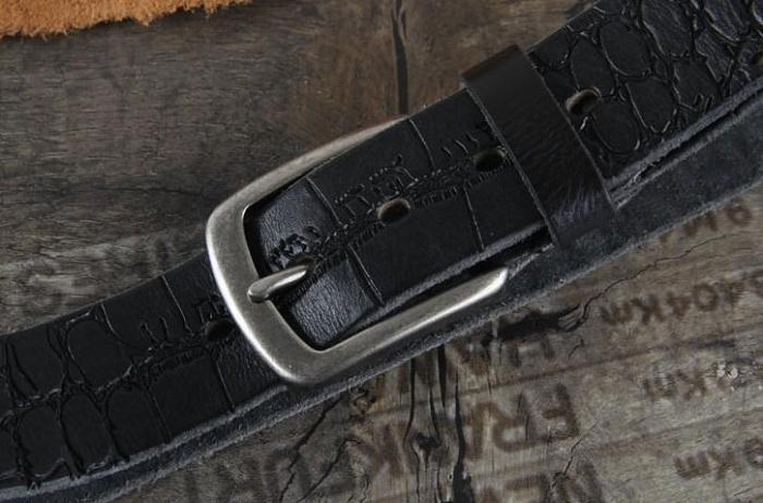 Genuine Leather Punk Rock Biker Trucker Mens Belt Men Black Coffee Belt for Men