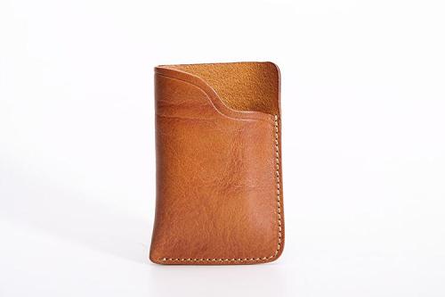 Handmade Leather Mens Cool Short Wallet Card Holder Small Card Slim Wallets for Men