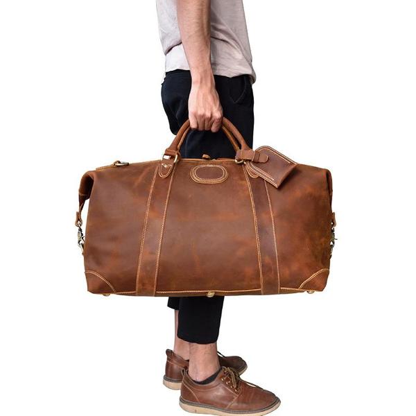 Cool Vintage Leather Mens Duffle Bags Weekender Bags Overnight Bag Travel Bag
