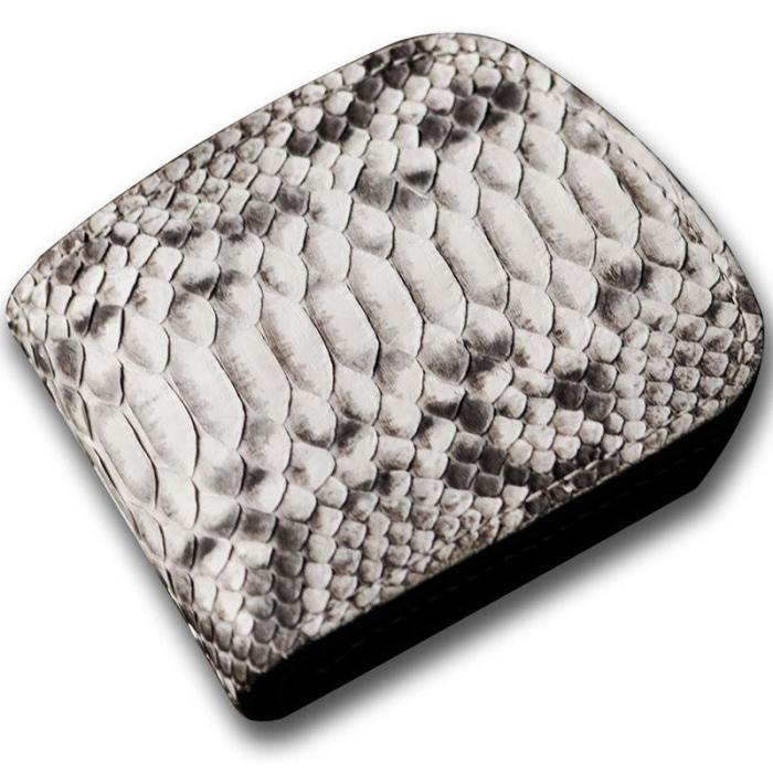 Handmade Leather Boa Skin Tooled Mens billfold Wallet Cool Slim Wallet Biker Wallet for Men