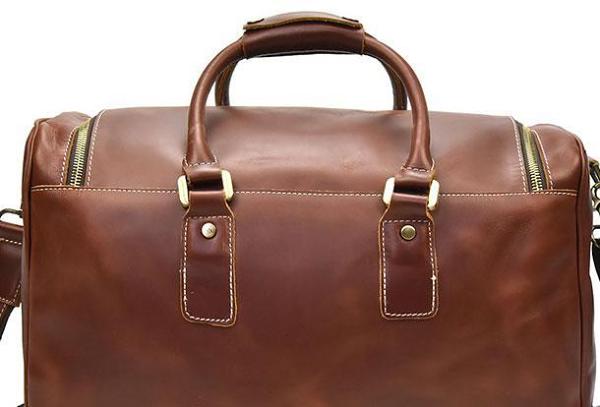 Cool Leather Mens Duffle Bag Travel Bag Weekender Bag Overnight Bag for Men
