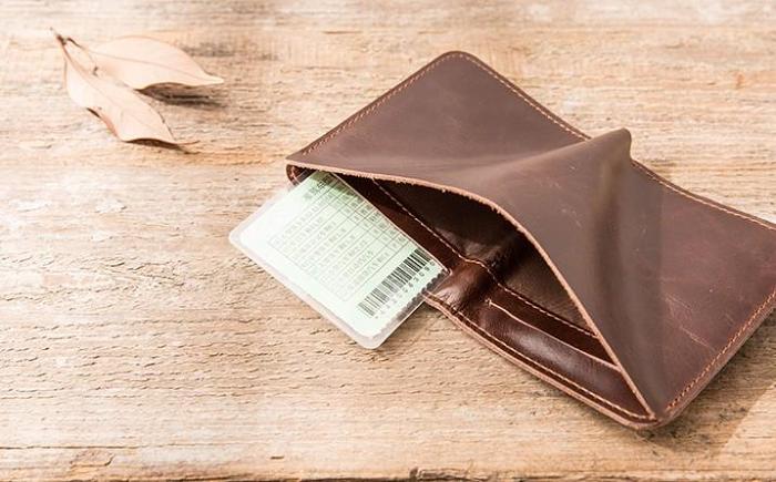 Cool Leather Mens Small Wallets Bifold Slim Front Pocket Wallet for Men