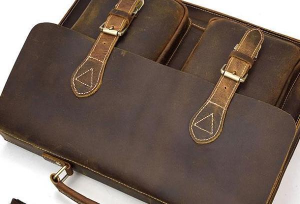 COOL LEATHER MENS Large BRIEFCASE BUSINESS BRIEFCASE VINTAGE SHOULDER BAG HANDBAGS FOR MEN