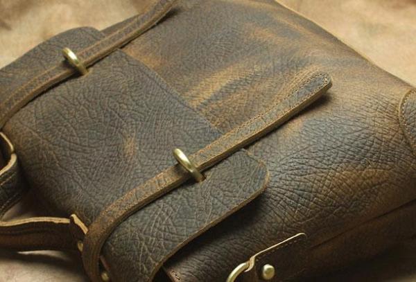 Vintage Mens Leather Briefcase Business Briefcase Work Bag Shoulder Bag For Men