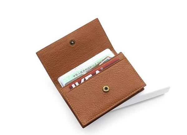 Leather Mens Card Wallet Front Pocket Wallet Small Slim Wallets Change Wallet for Men