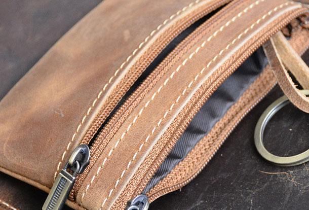 Genuine Leather Mens Wallet Cool Short Card Coin Holder Wallet Purse for Mens