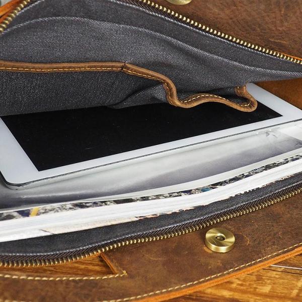 Cool Leather Mens Leather Large Clutch Wristlet Bag Shoulder Bag Side Bag for Men