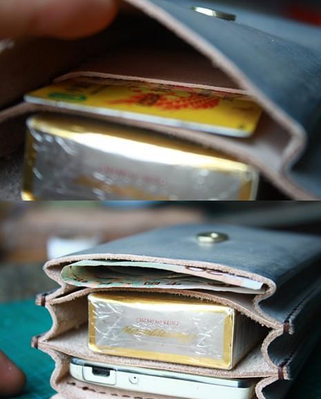 Handmade Leather Belt Pouch Mens Waist Bag CIGARETTE Pouch for Men