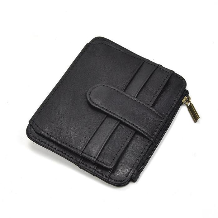 Cool Leather Mens Wallet Slim Wallet Card Front Pocket Wallet for Men