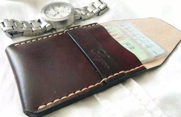 Mens Coffee Leather Slim Front Pocket Wallets Leather Cards Wallet for Men