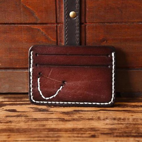 Handmade Mens Cool billfold Leather Wallet Men Small Card Slim Wallets for Men