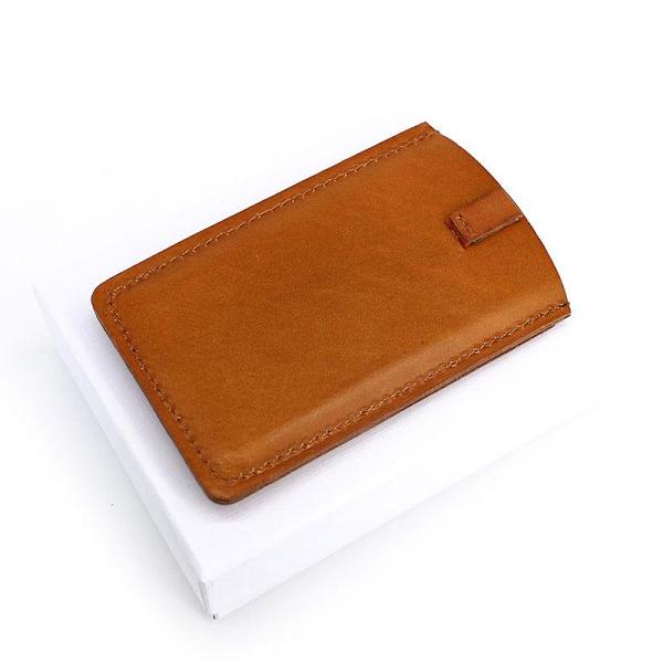 Leather Mens Slim Card Wallet Front Pocket Wallet Small Change Wallets for Men
