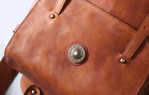 Handmade Leather Mens Cool Backpack Sling Bag Large Travel Bag Hiking Bag for Men