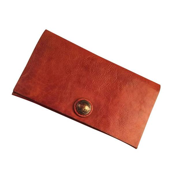 HandmadeLeather Mens Cool Long Leather Wallet Slim Travel Passport Wallet Clutch Wallet for Men