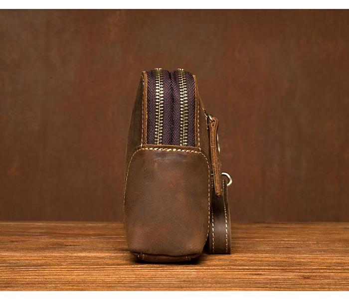 Cool Brown Mens long Wallet Wristlet Bag Clutch Wallet Envelope Wallet for Men