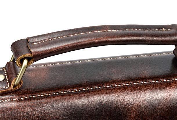 VINTAGE LEATHER MENS Large BRIEFCASEs BUSINESS BRIEFCASE Cool SHOULDER BAG HANDBAGS FOR MEN