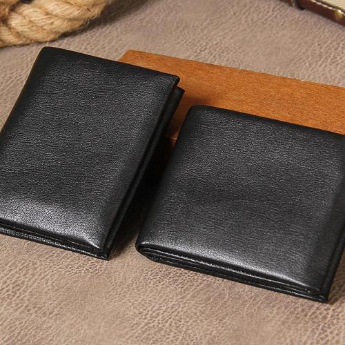 Leather Mens Cool Slim billfold Leather Wallet Men Small Wallets Bifold for Men
