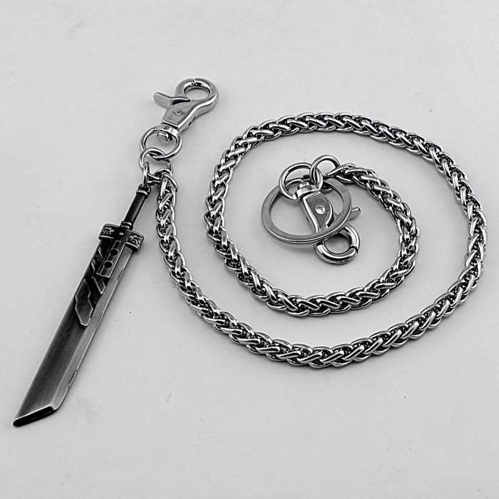 Cool Sword Key Chain Long Wallet Chain Biker Wallet Chain Punk Pants Chain For Men