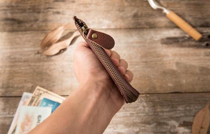 Leather Mens Slim Card Holder Front Pocket Wallets Card Wallets for Men