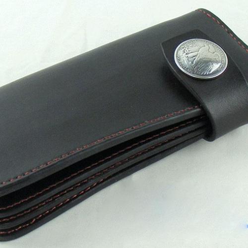 Handmade Leather Biker Wallet Mens Cool Chain Wallet Trucker Wallet with Chain
