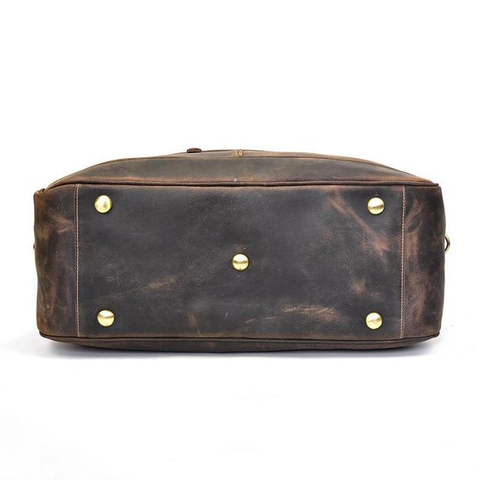 Cool Leather Vintage Mens Weekender Bag Travel Bag Duffle Bag for Men