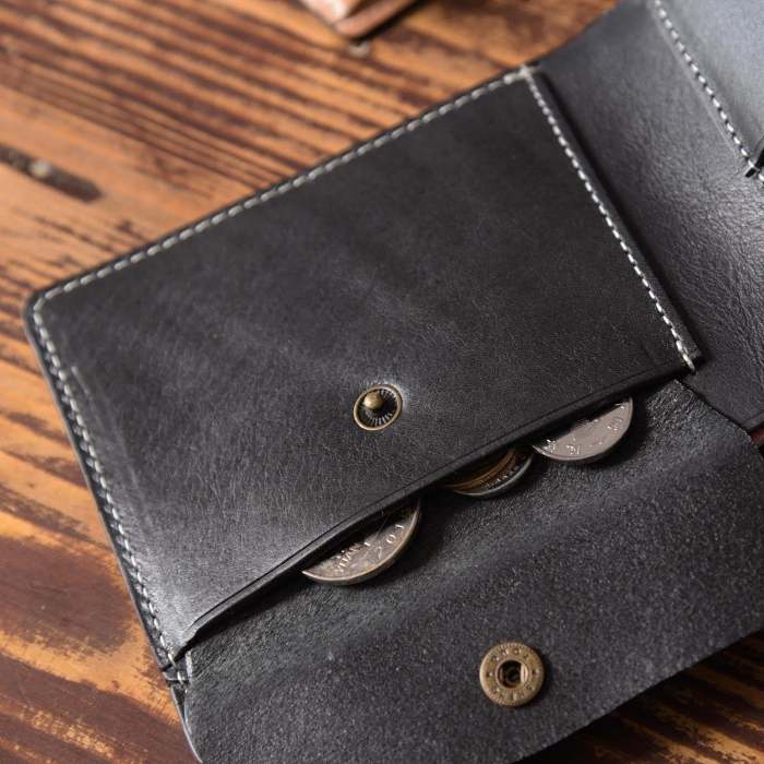 Handmade Leather Mens Cool Wallet Men Slim Wallets Front Pocket Wallet for Men