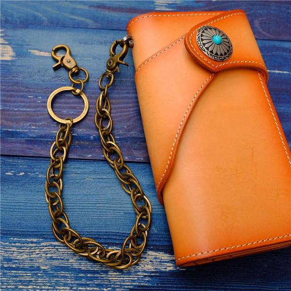 Cool Men's Brass Pants Chain Punk Fashion Gold Wallet Chains For Men