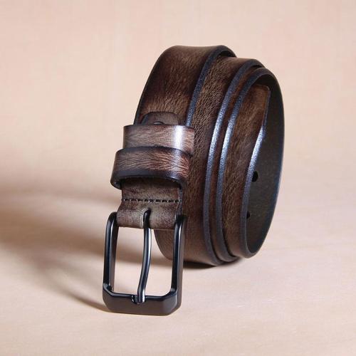 Genuine Leather Punk Rock Biker Trucker Mens Belt Men Black Coffee Belt for Men